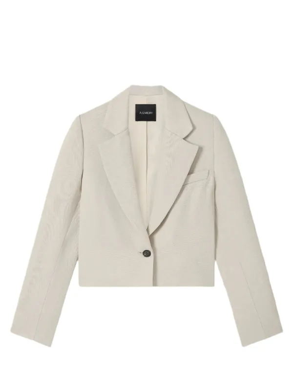 Adys Crop Blazer in Oyster