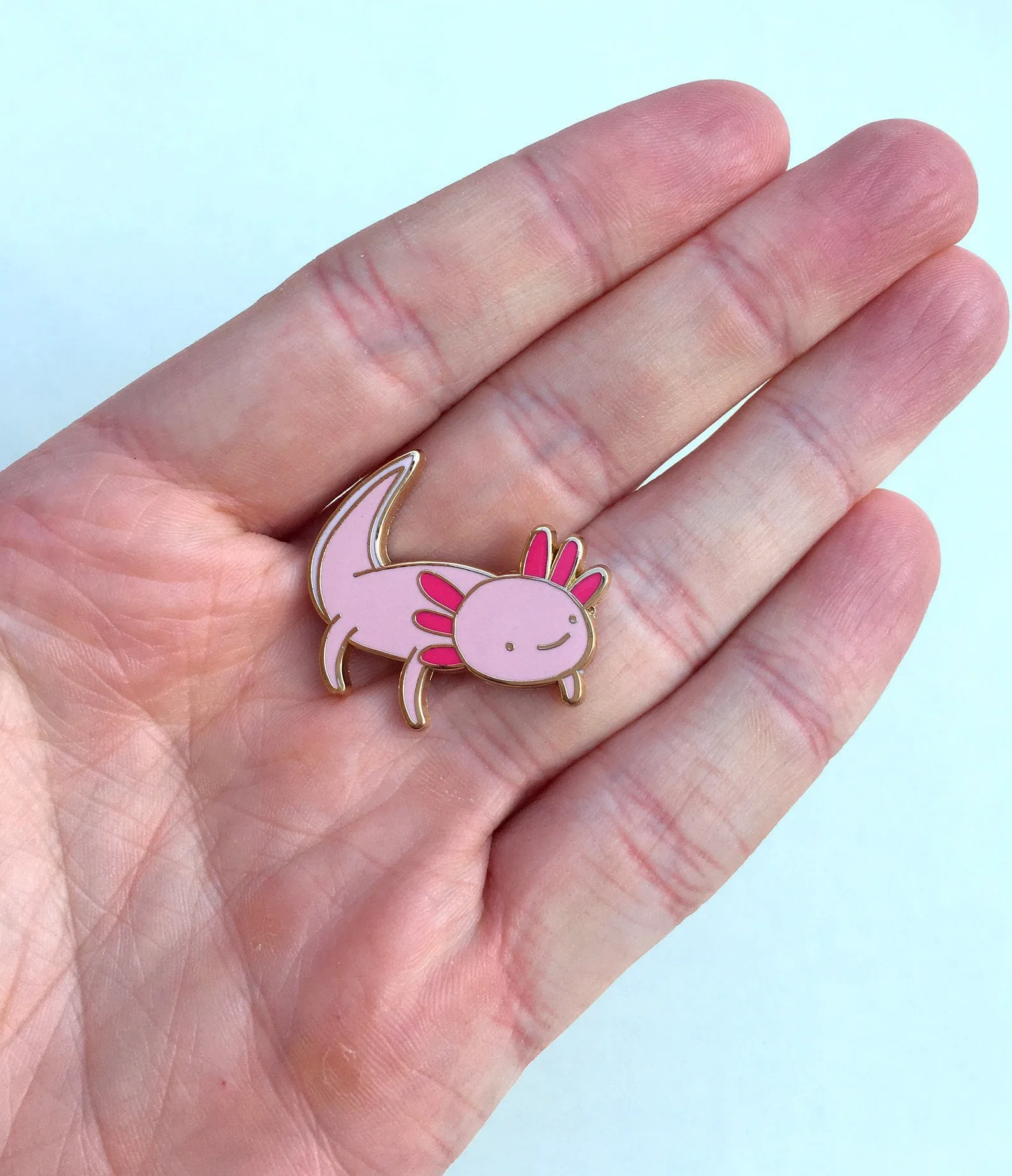 Axolotl Enamel Pin