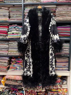 Black and White Suzani Kis Coat