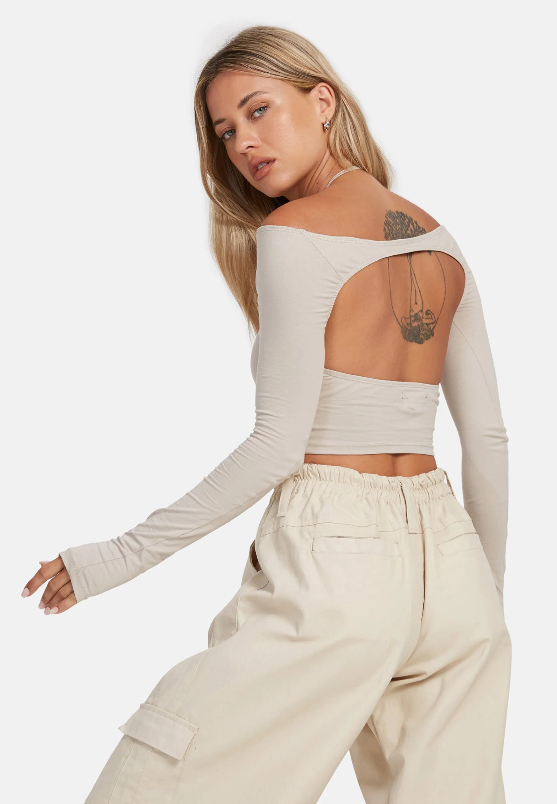 Brandy Long Sleeve Top in Coconut Milk