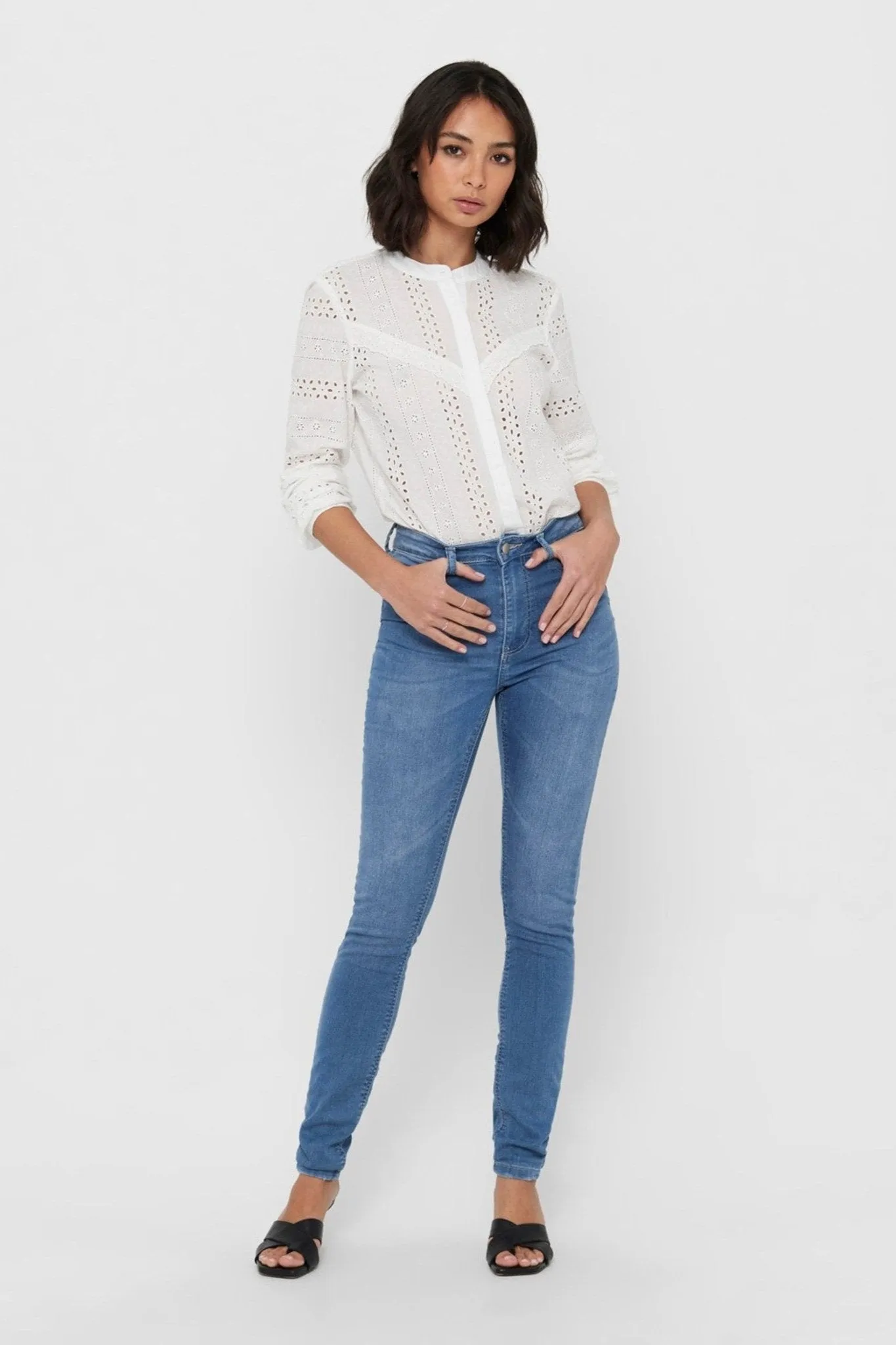 De Originale Performance Jeans - Lyseblå (high waist)