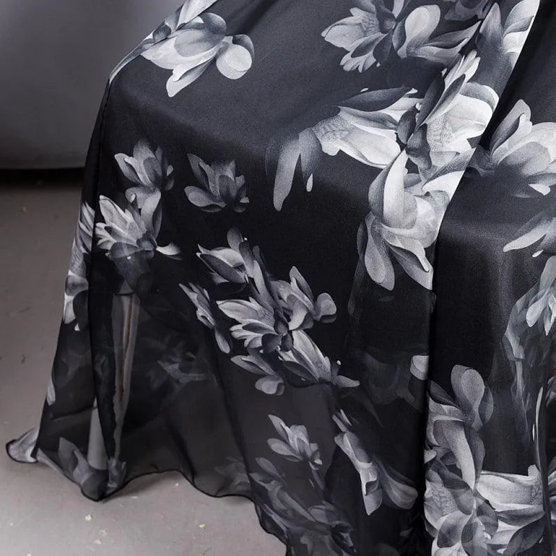 FLOOR LENGTH FLORAL CHIFFON SKIRT