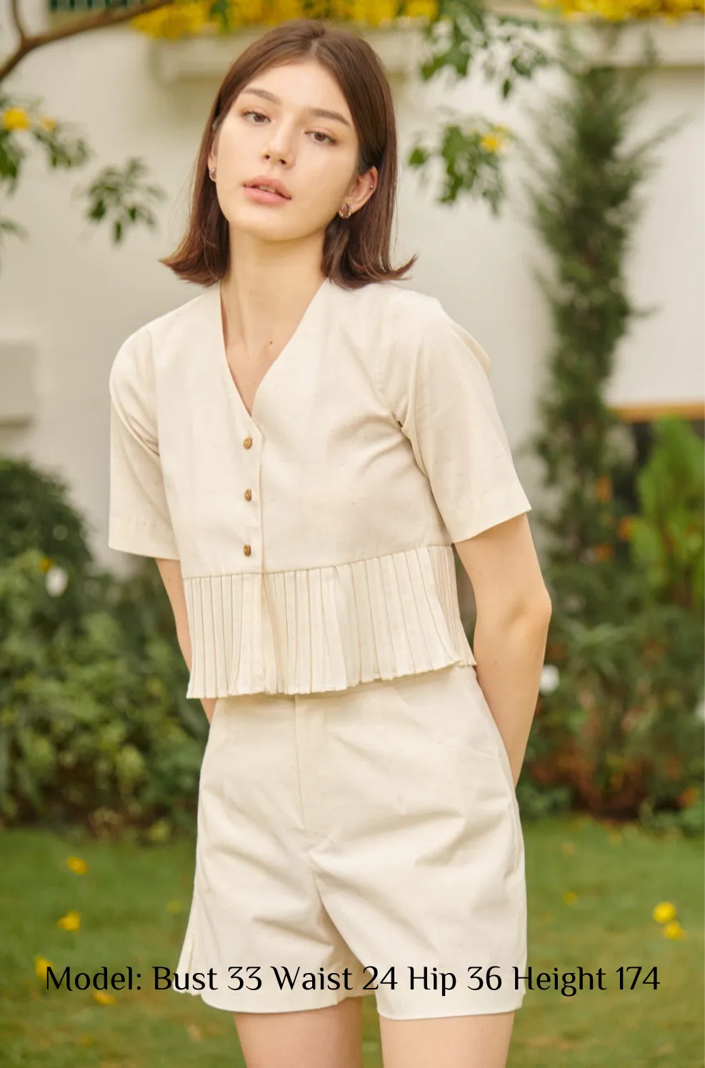 Half Pleat Top Sewing From Rayon Bamboo-TAKTAI