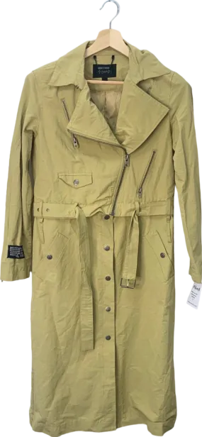 Ksubi Khaki Incognito Biker Trench Coat UK XS