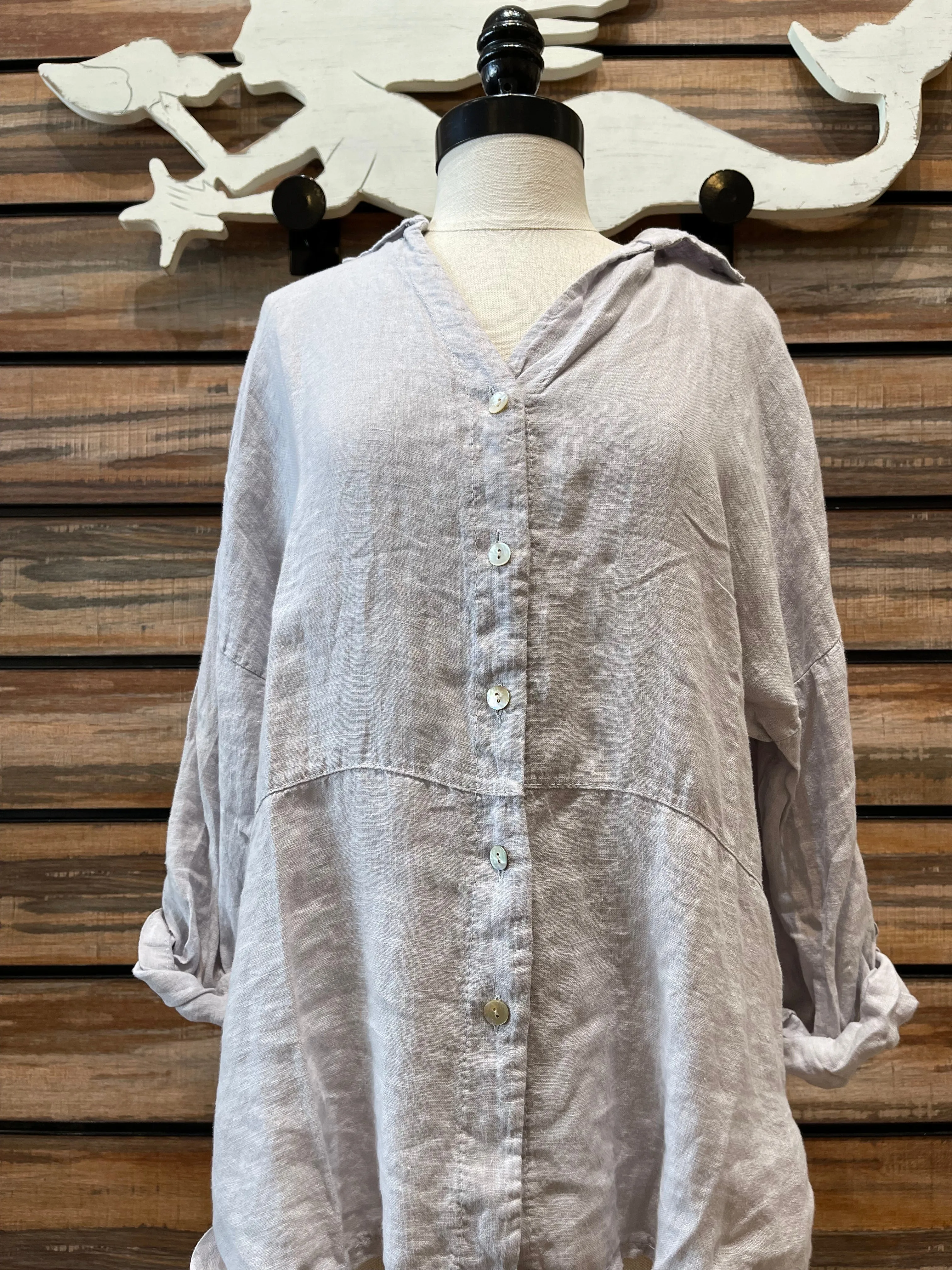 Lauren Linen Button-Up