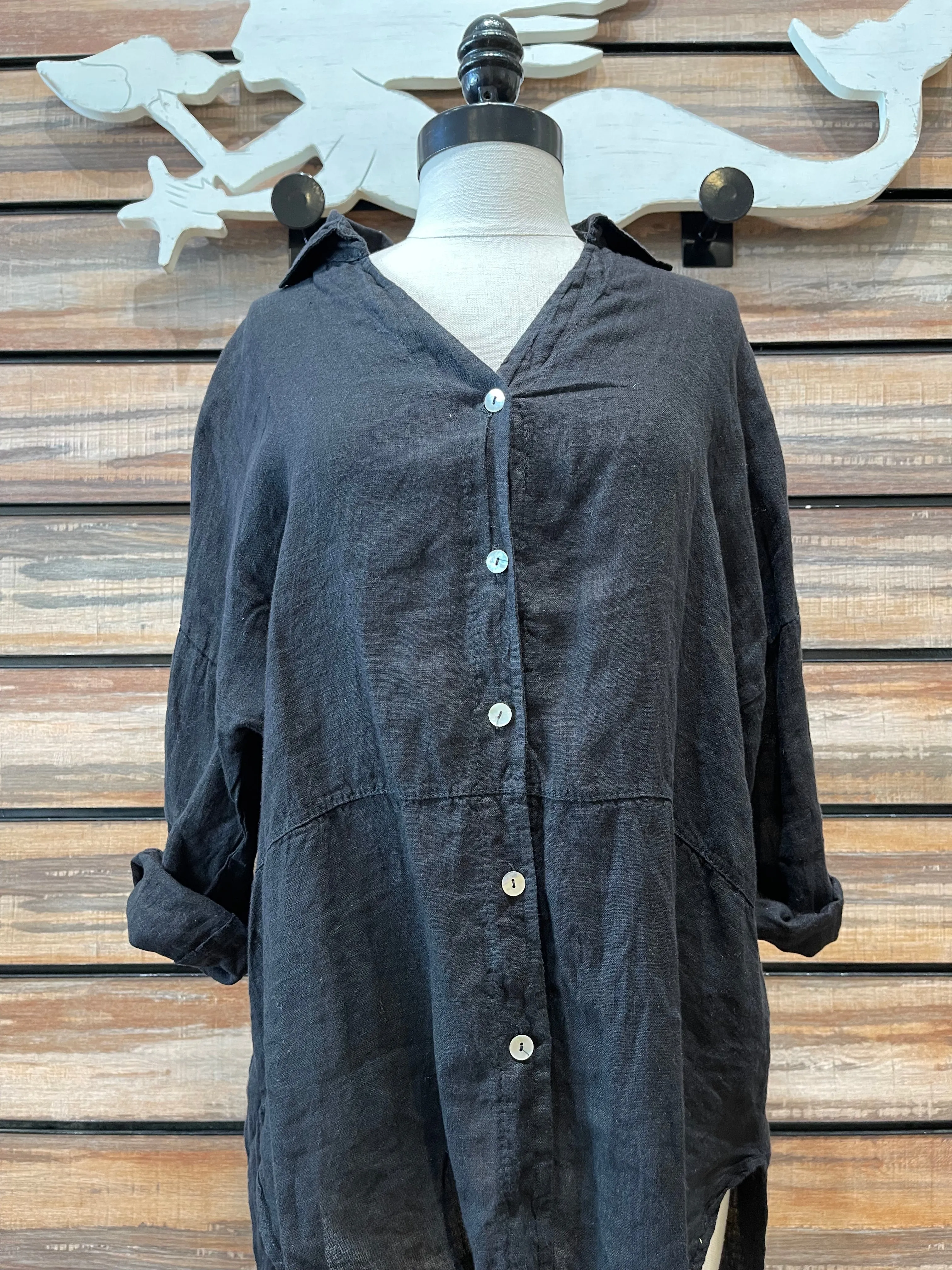 Lauren Linen Button-Up