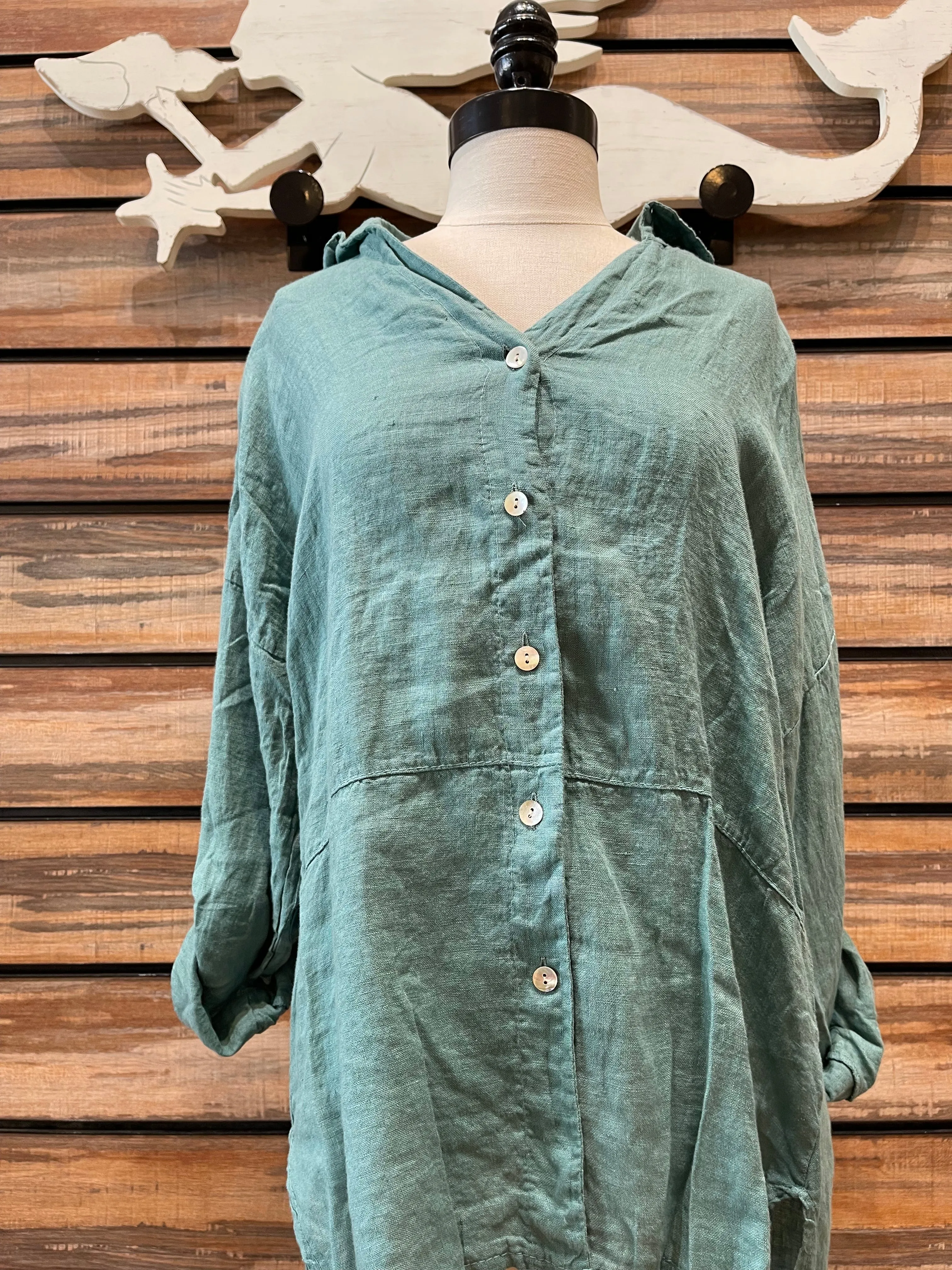 Lauren Linen Button-Up