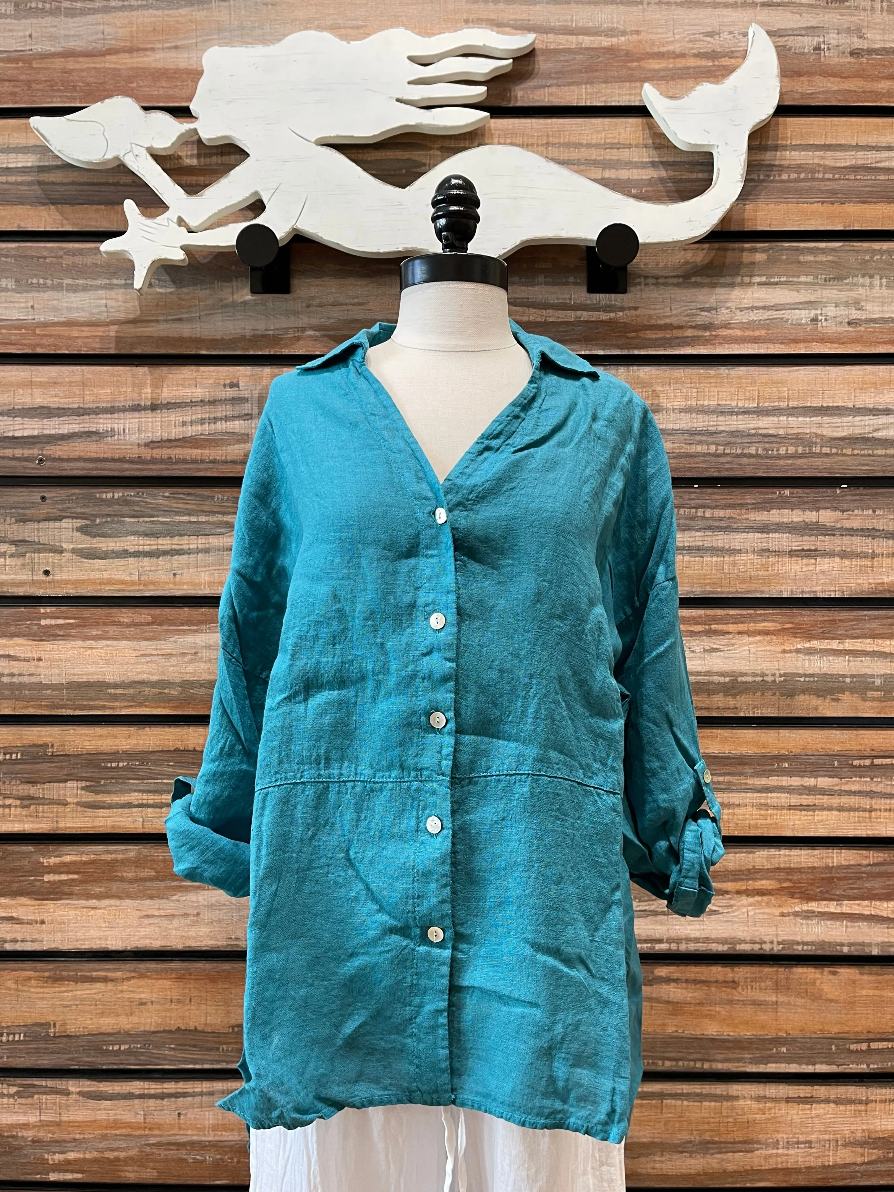 Lauren Linen Button-Up