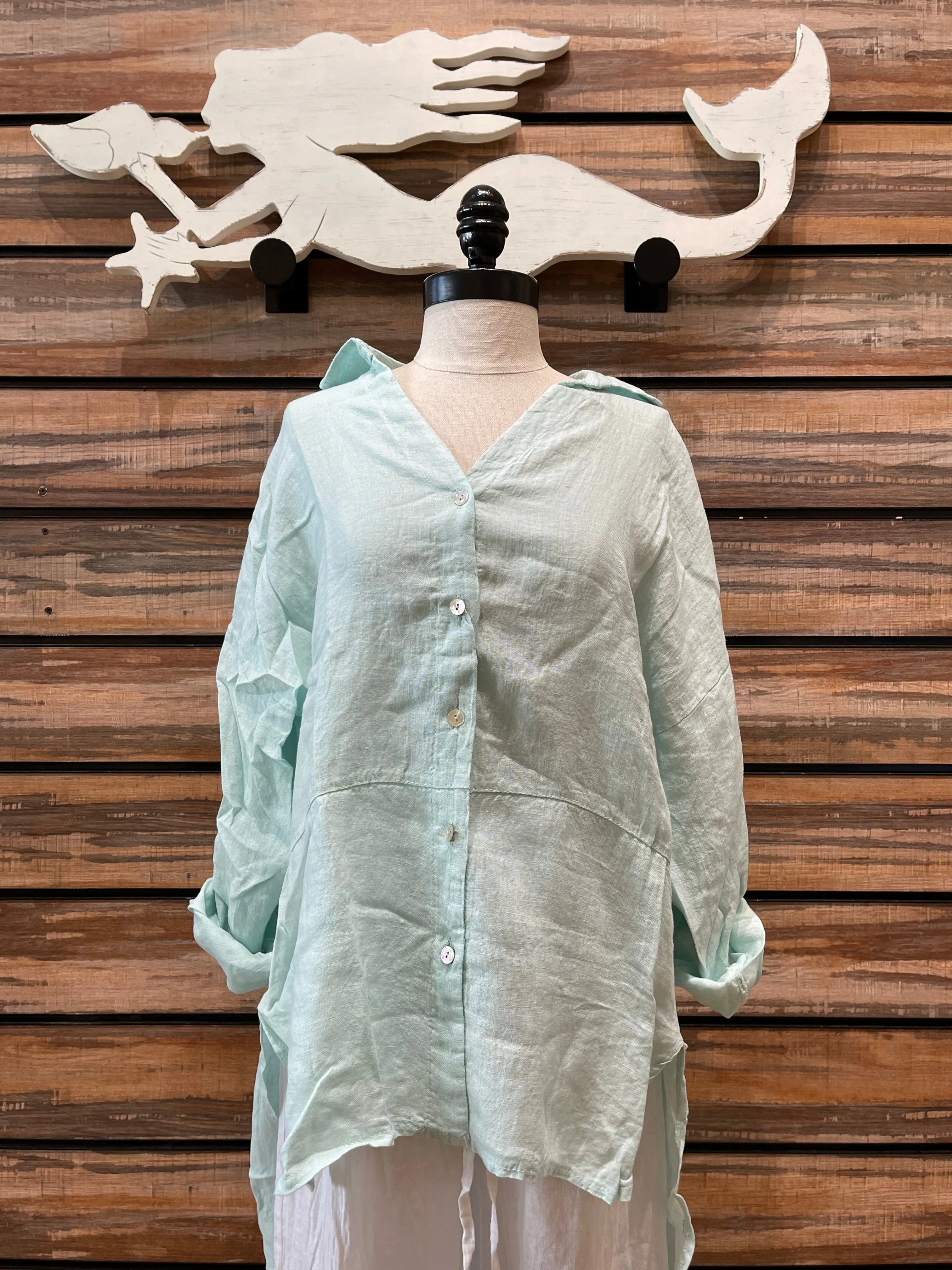 Lauren Linen Button-Up