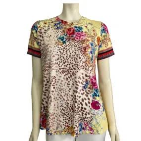 Leopard Floral Crew Tee (S)