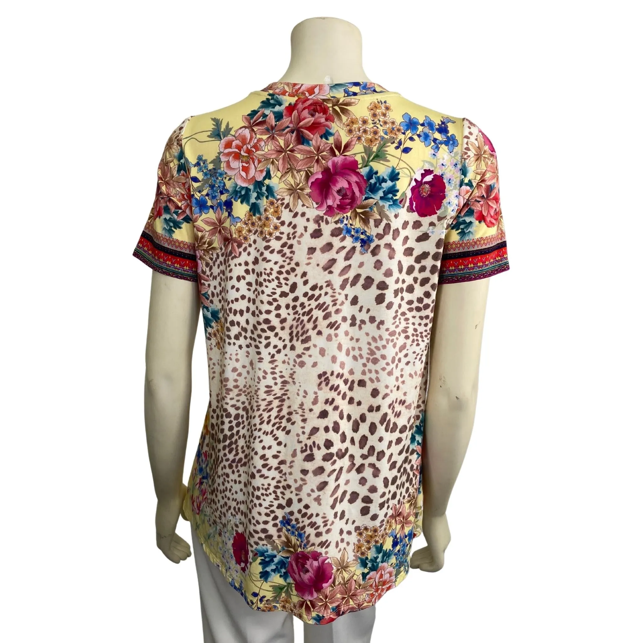 Leopard Floral Crew Tee (S)