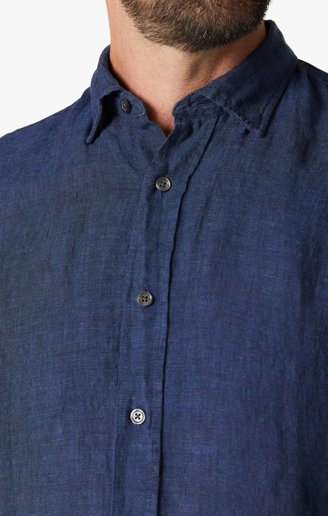 Linen Chambray Shirt in Indigo