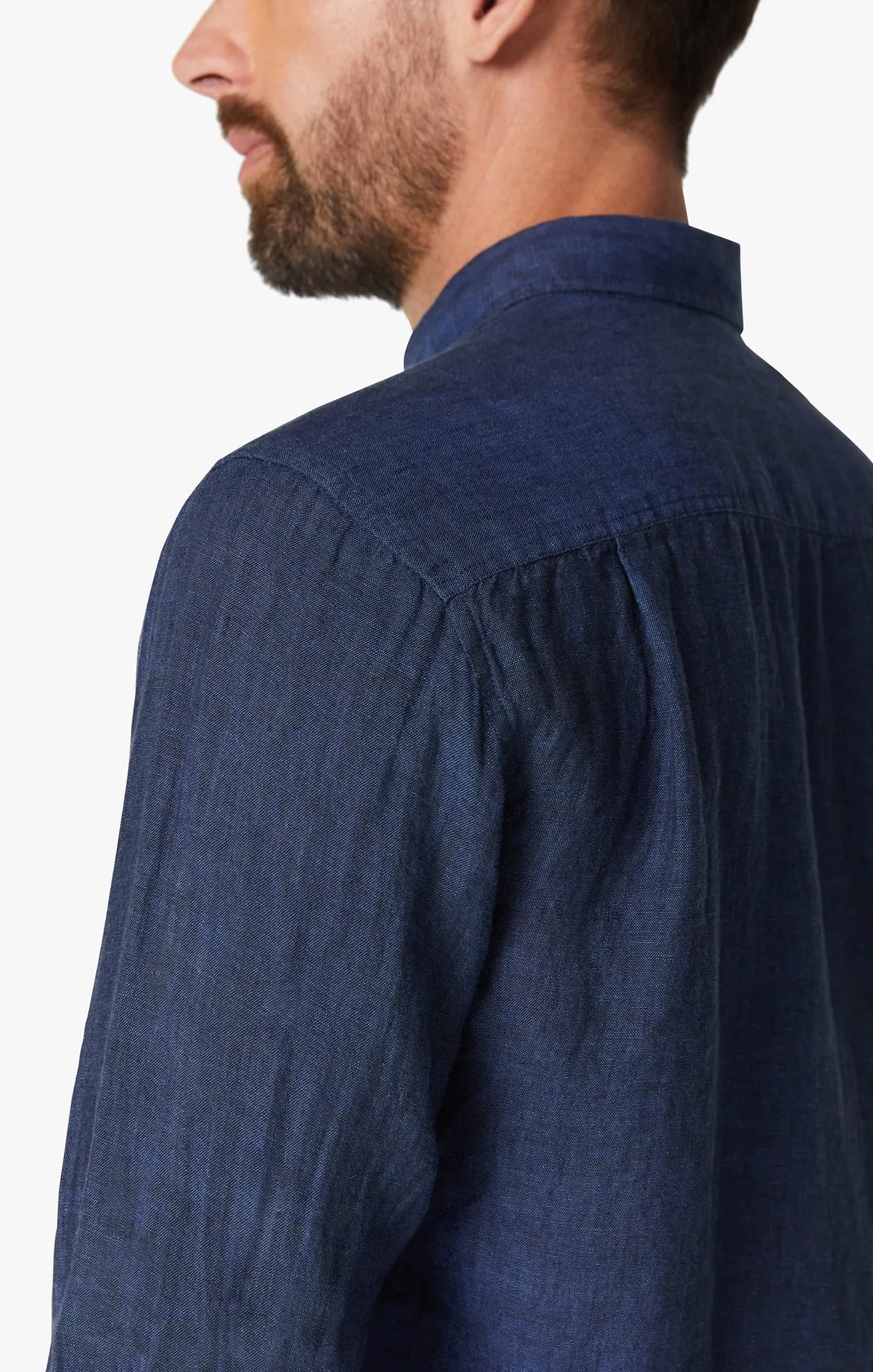 Linen Chambray Shirt in Indigo