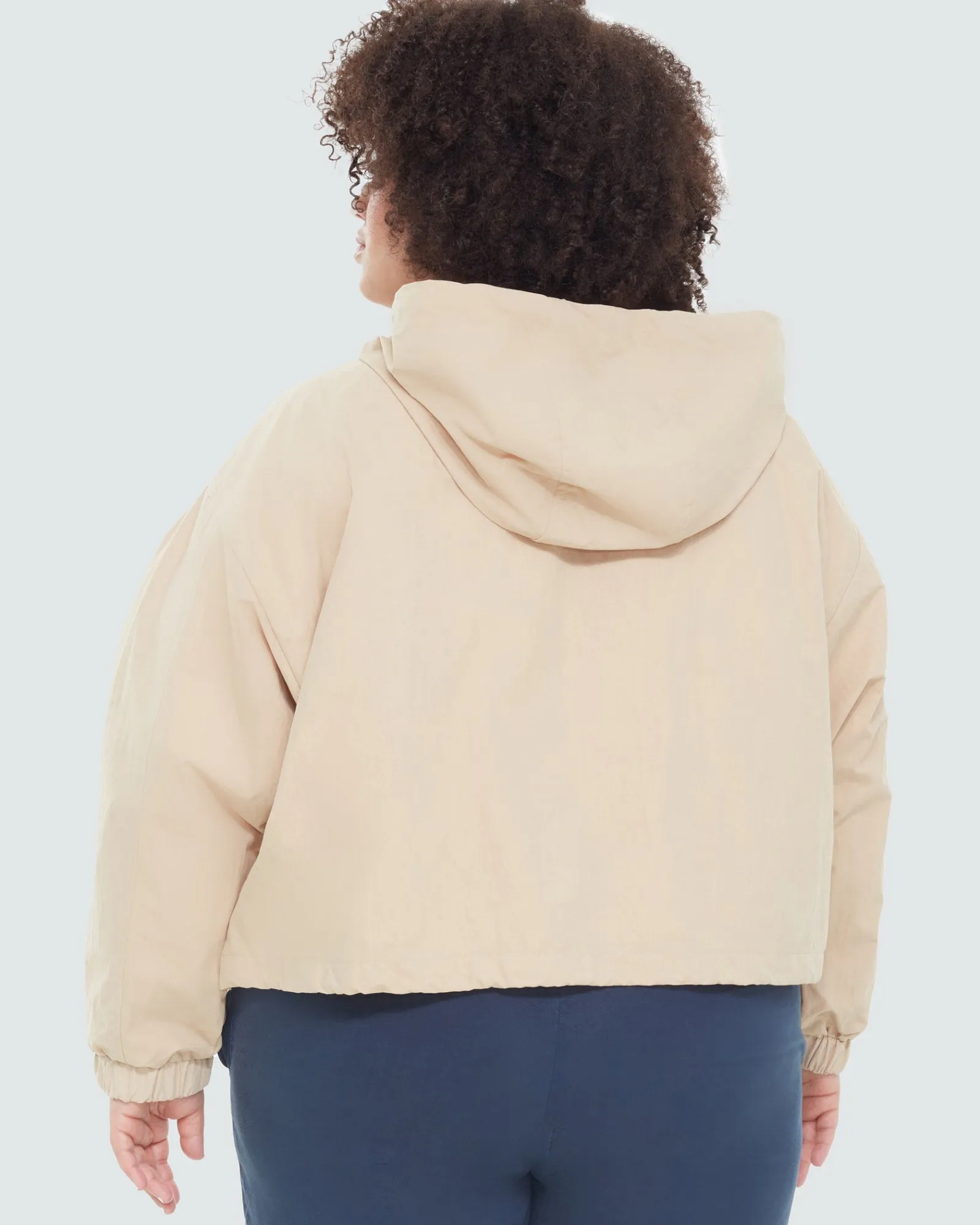 Marina Hooded Utility Anorak Jacket | Dusty Tan