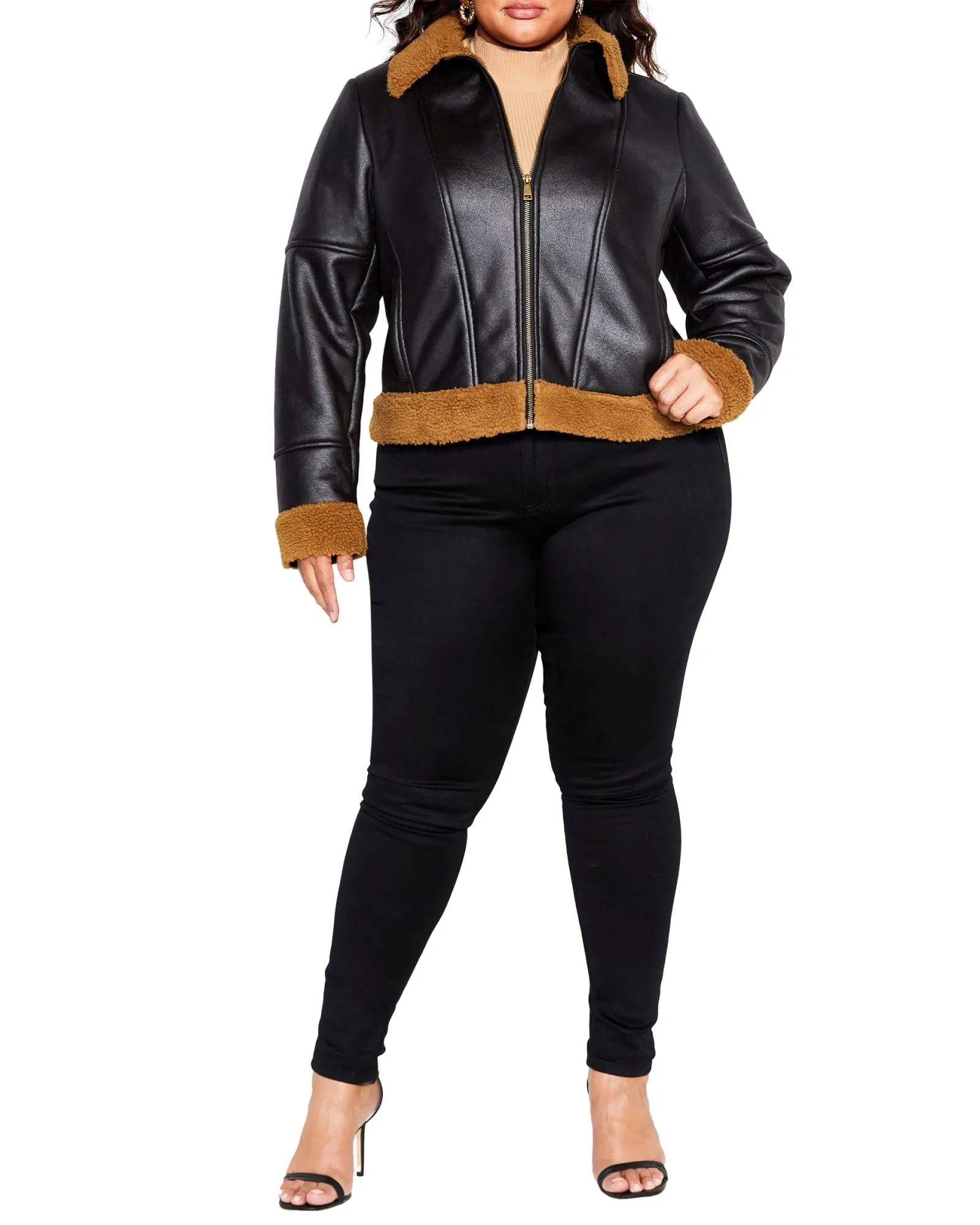 Meredith Jacket | Black/Caramel