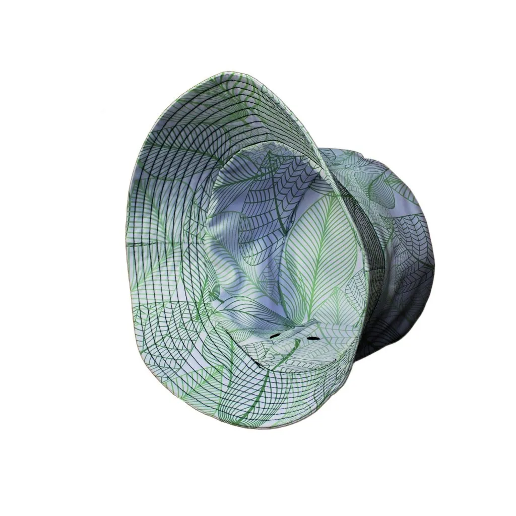 Micro Minimalist Leaves Bucket Hat