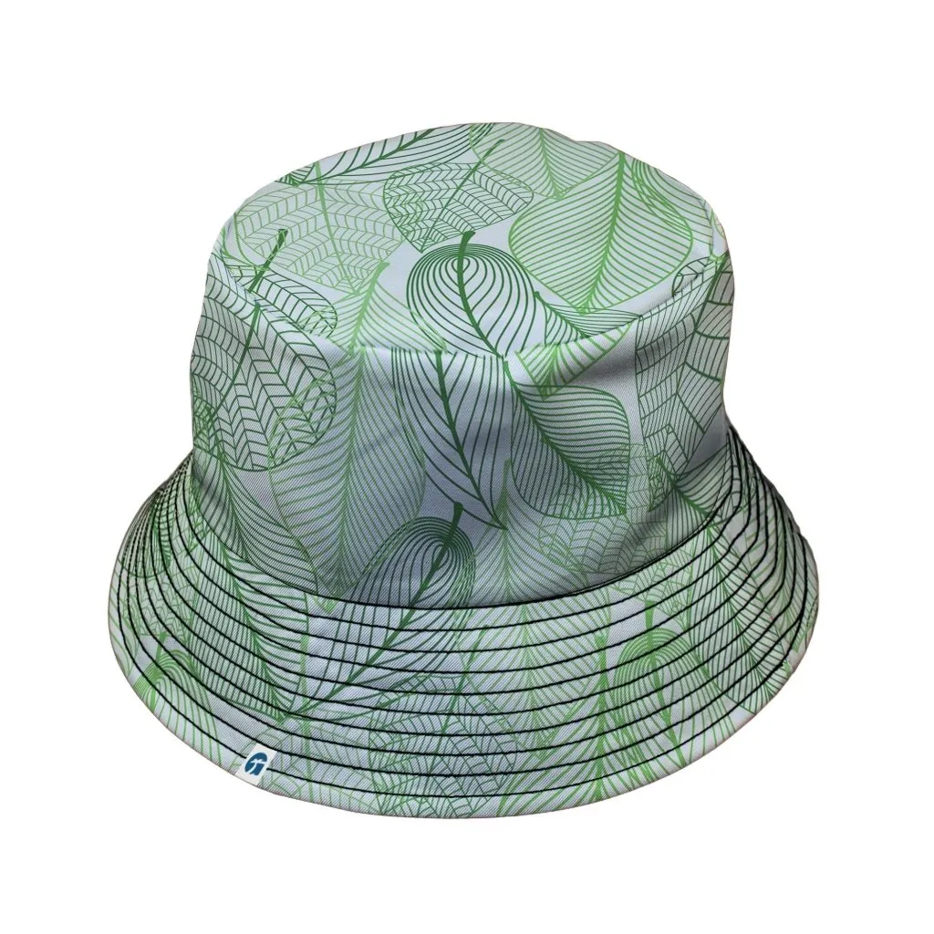 Micro Minimalist Leaves Bucket Hat