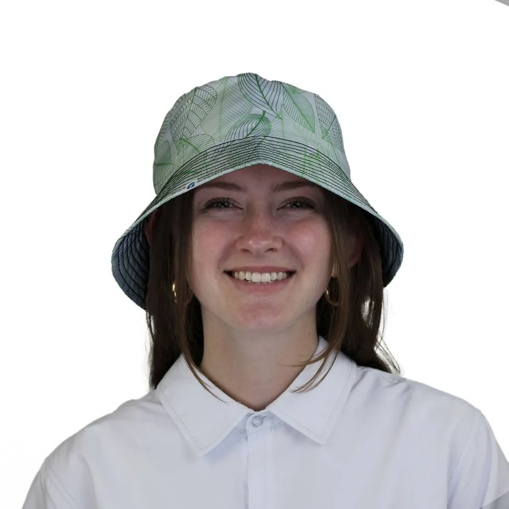 Micro Minimalist Leaves Bucket Hat