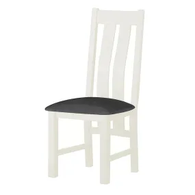 Padstow White Dining Chair - Fabric Seat