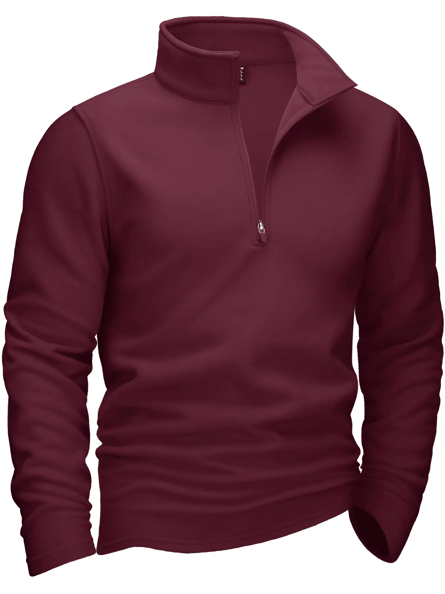 Quarter-Zip Pullover Tops Mens Fleece Sweatshirts