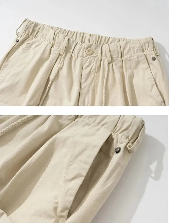 Relaxed Drawstring Cargo Pants