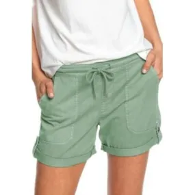 Relaxed Tab Side Shorts - Sage