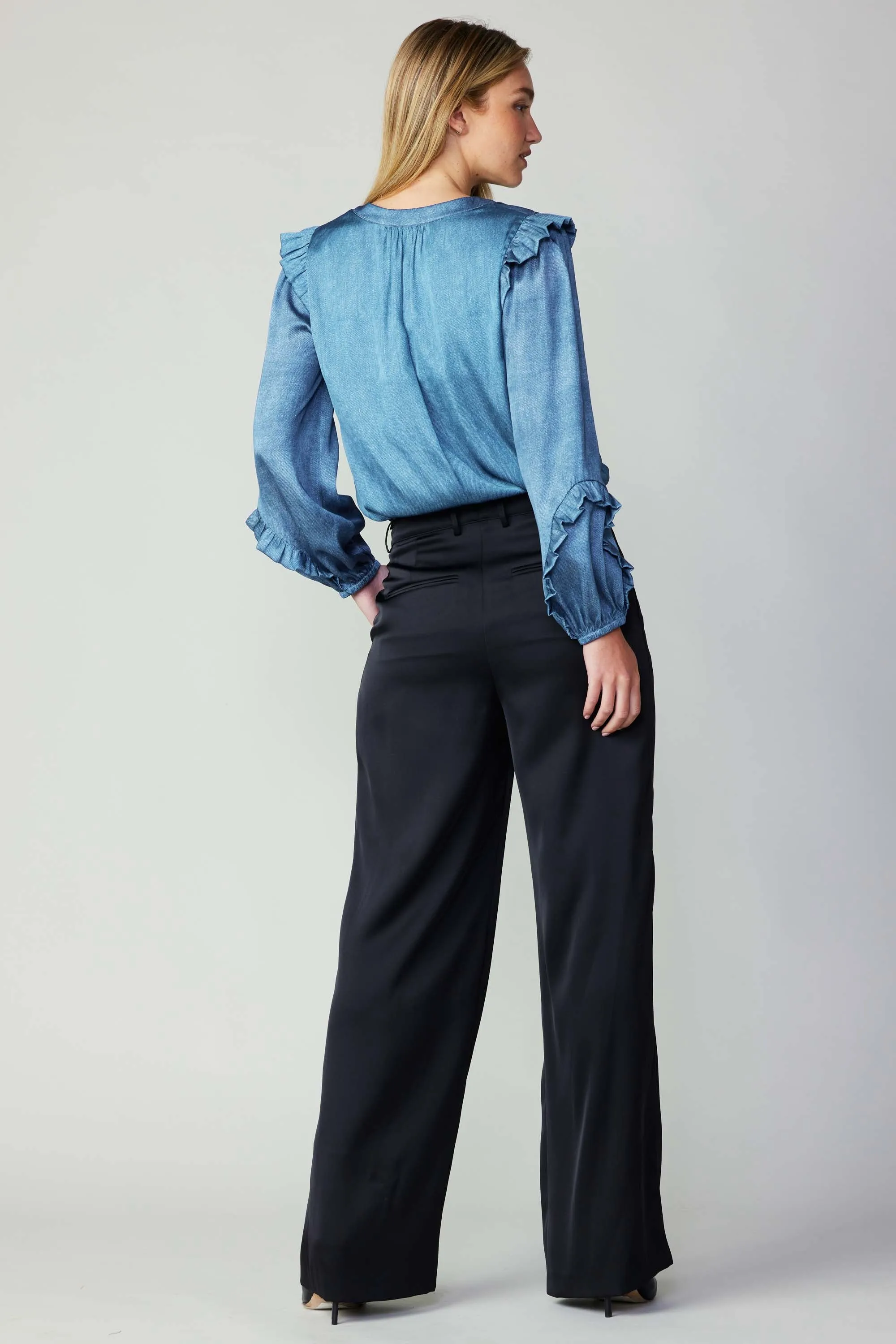 Silky Pintucked Trousers