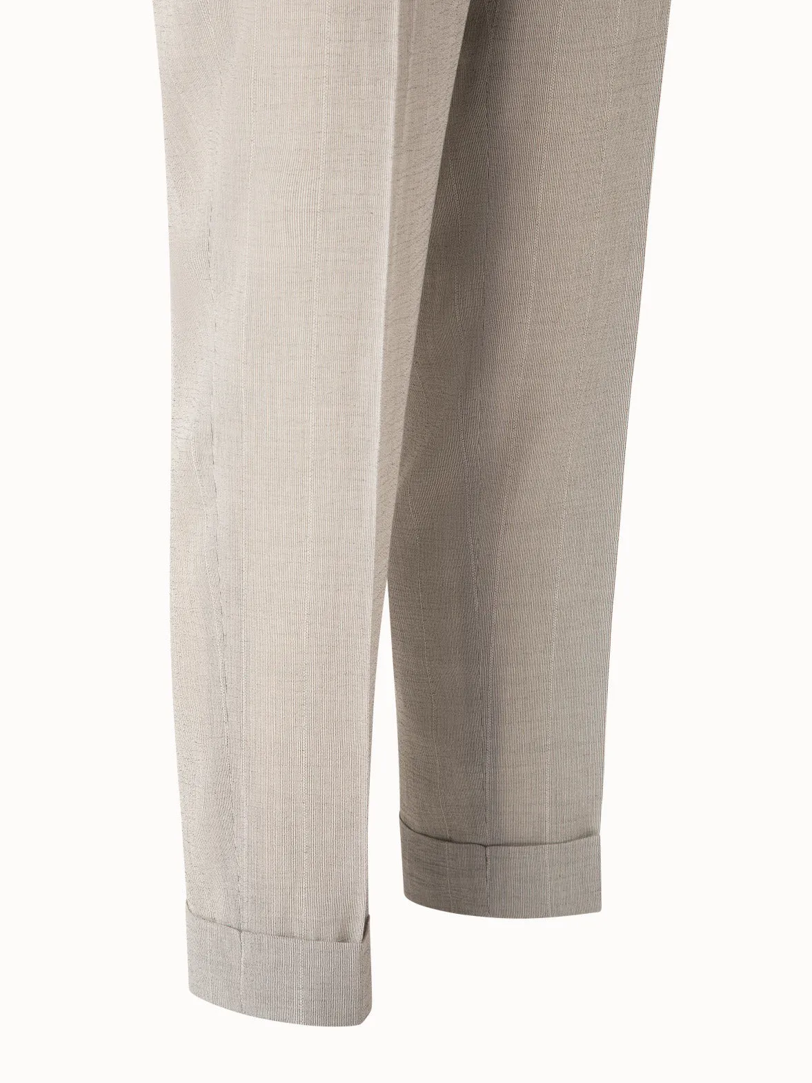 Tapered Viscose Crêpe Microstripe Pants