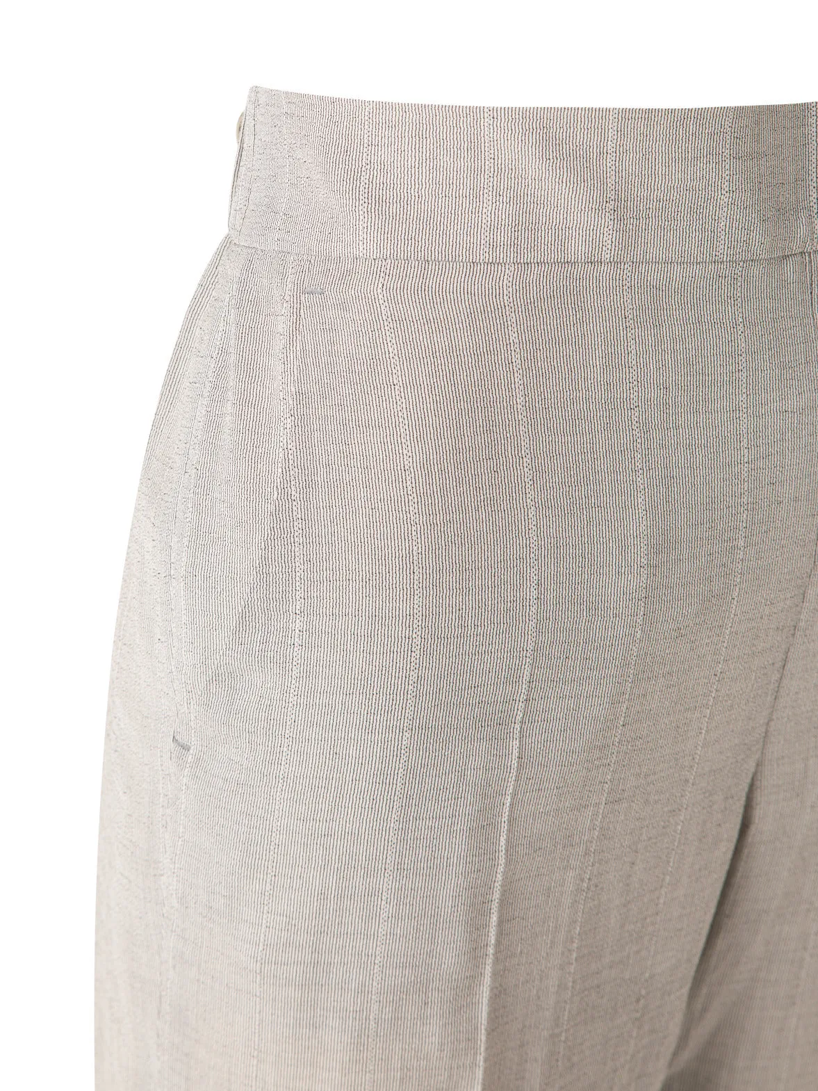 Tapered Viscose Crêpe Microstripe Pants