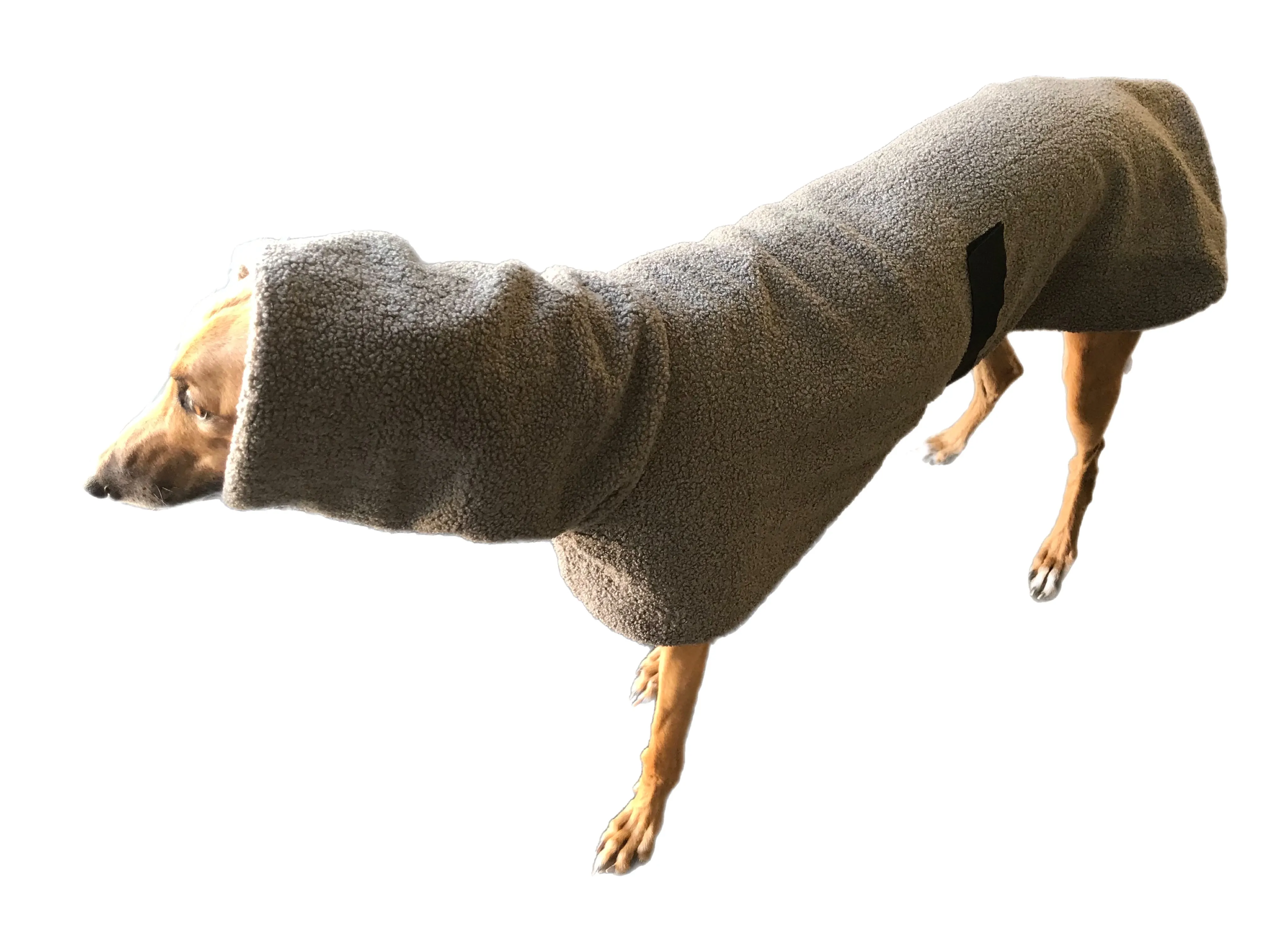 Teddy fleece extra thick deluxe style greyhound coat with snuggly wide neck roll