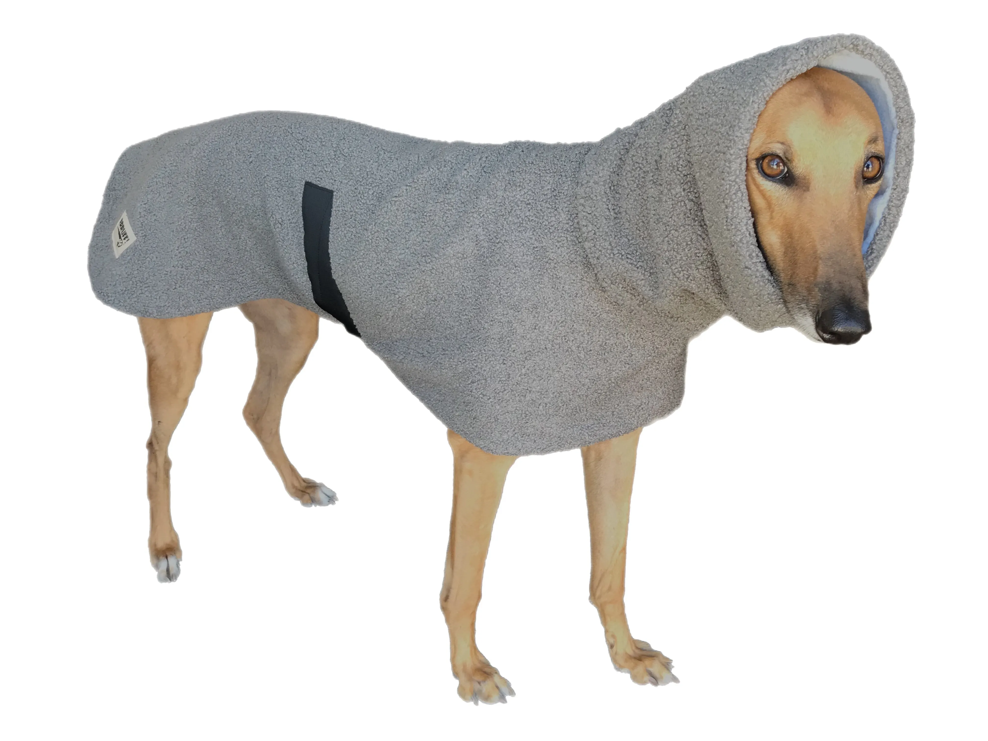 Teddy fleece extra thick deluxe style greyhound coat with snuggly wide neck roll