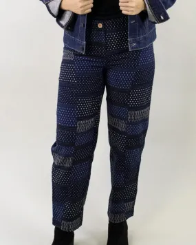 ToK x Kiriko, Balloon Pants, Indigo with White Polka Dots, Yagasuri, Shima, and Jyuji