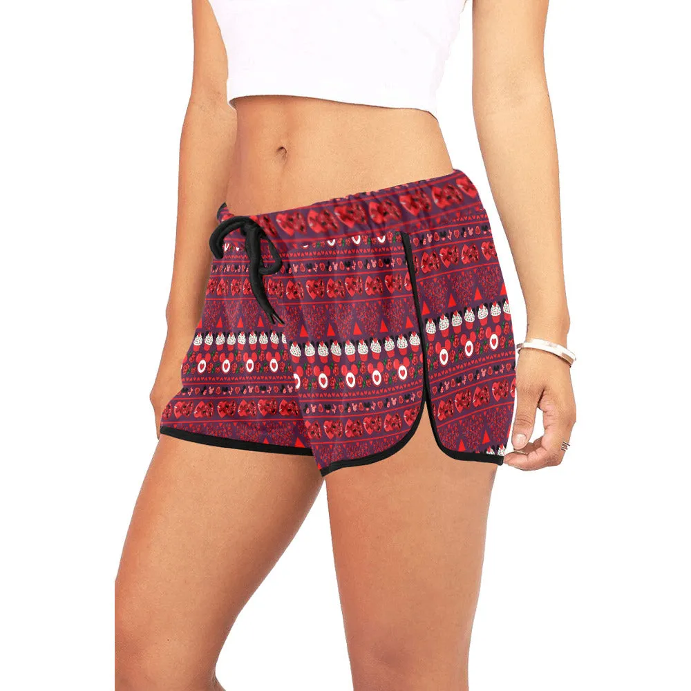 Valentines Day Line Women's Relaxed Shorts