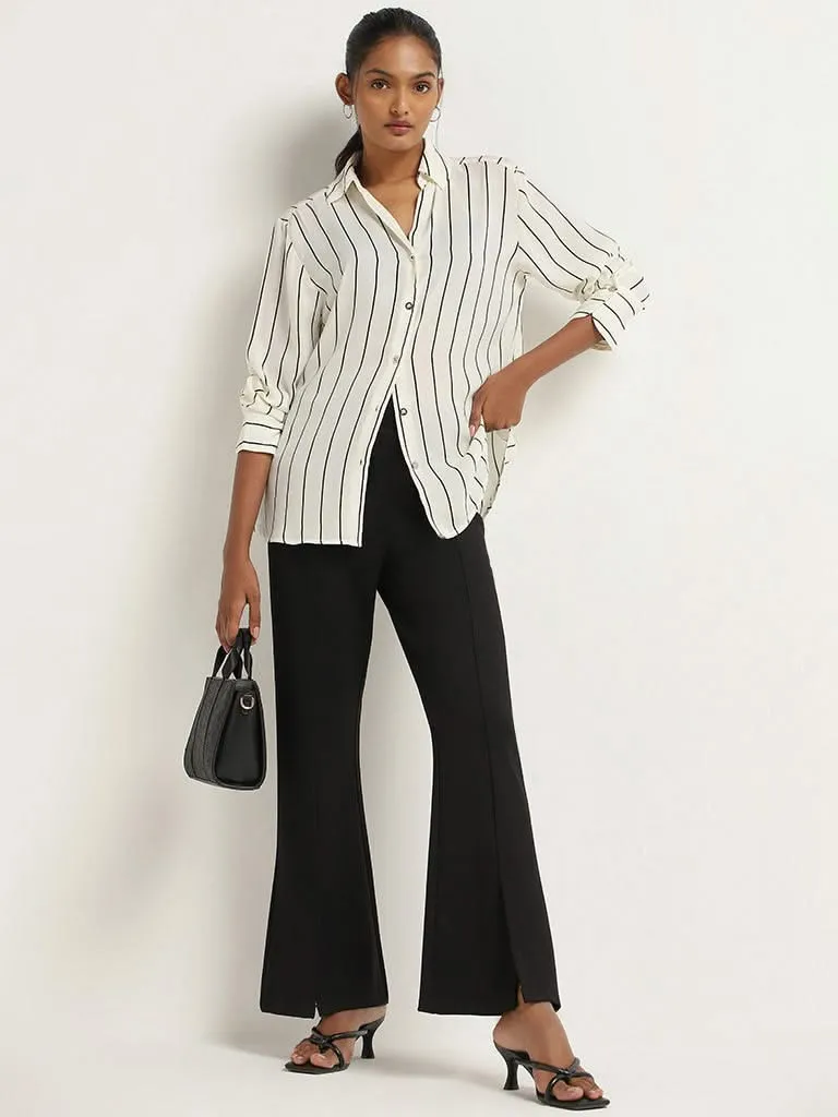 Wardrobe Off White Striped Shirt