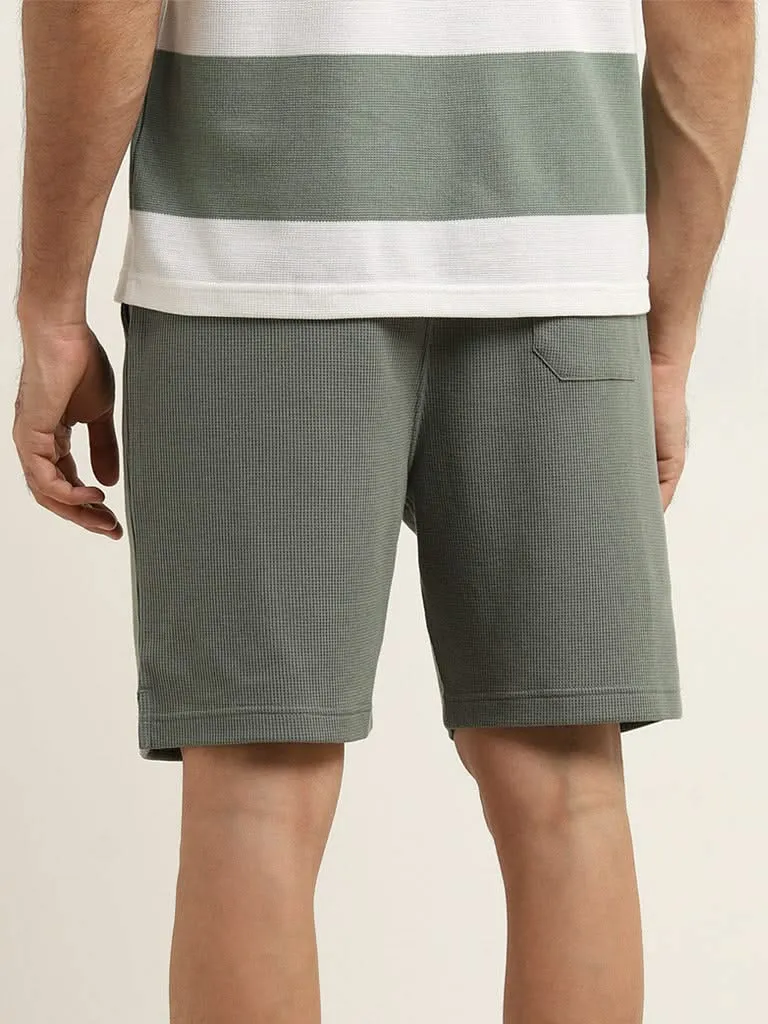 WES Lounge Sage Mid-Rise Relaxed Fit Shorts