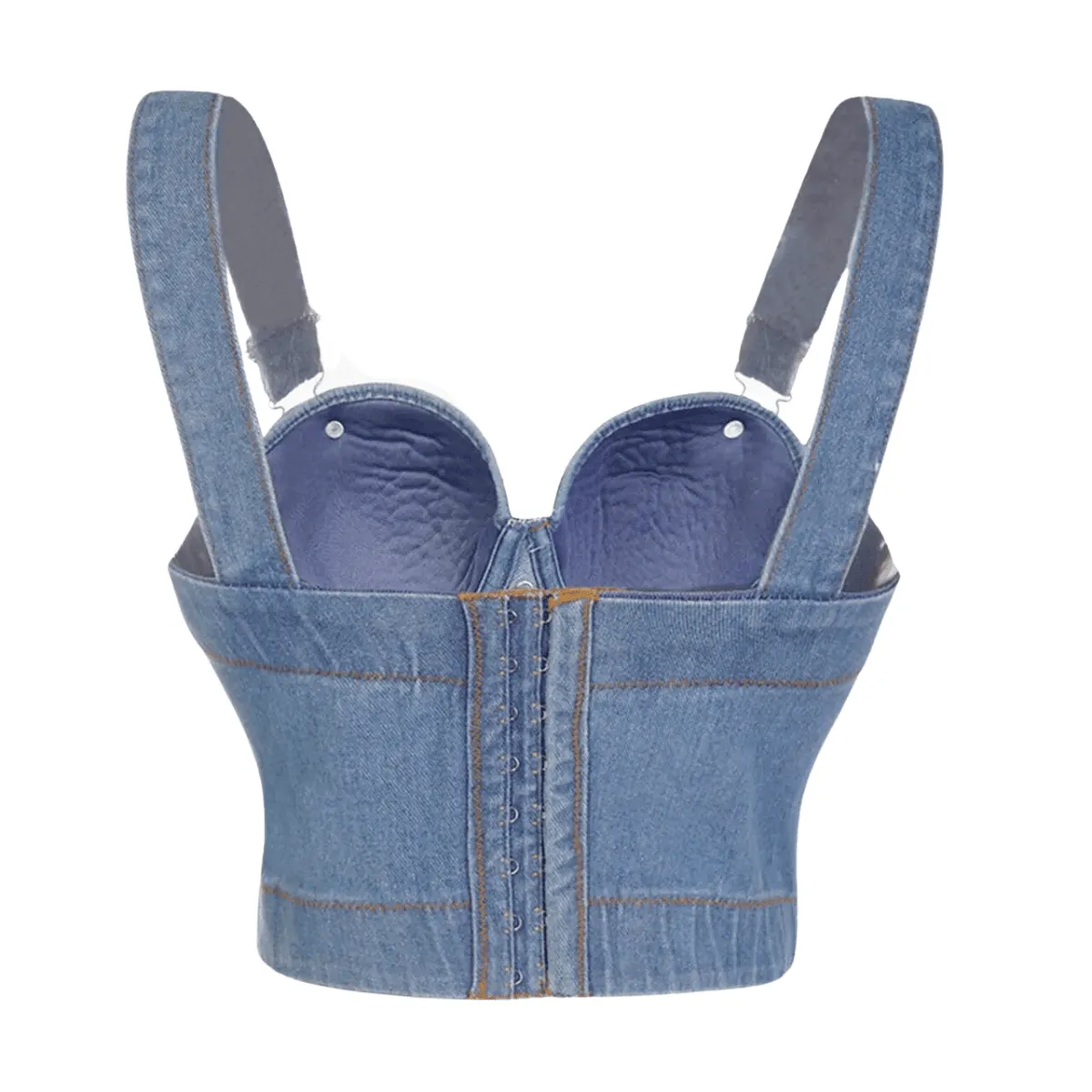 Women's Denim Bustier Crop Tops - 13 Styles!